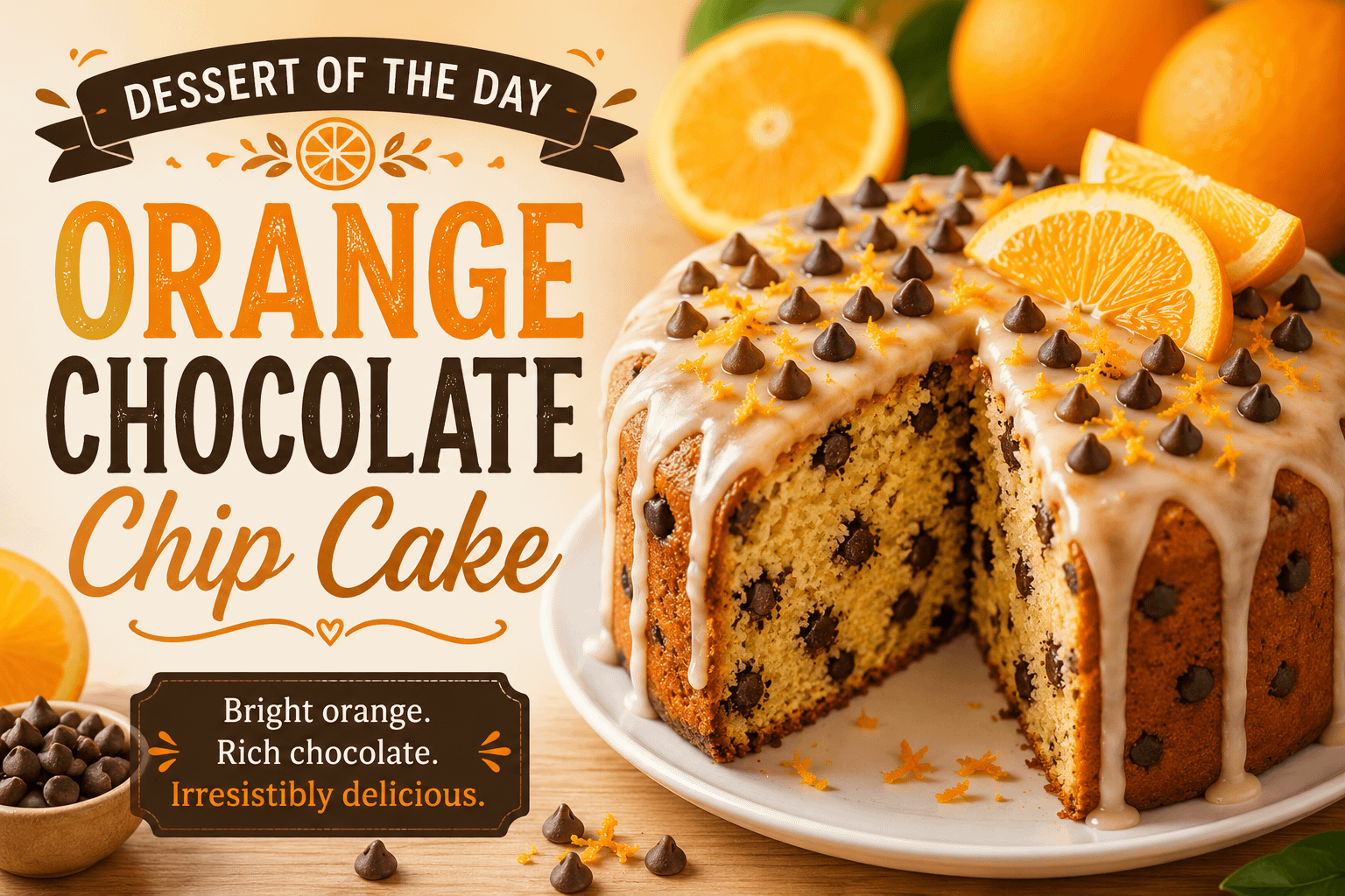 Dessert of the Day: Orange Chocolate Chip Cake 7 Dessert of the Day: Orange Chocolate Chip Cake
