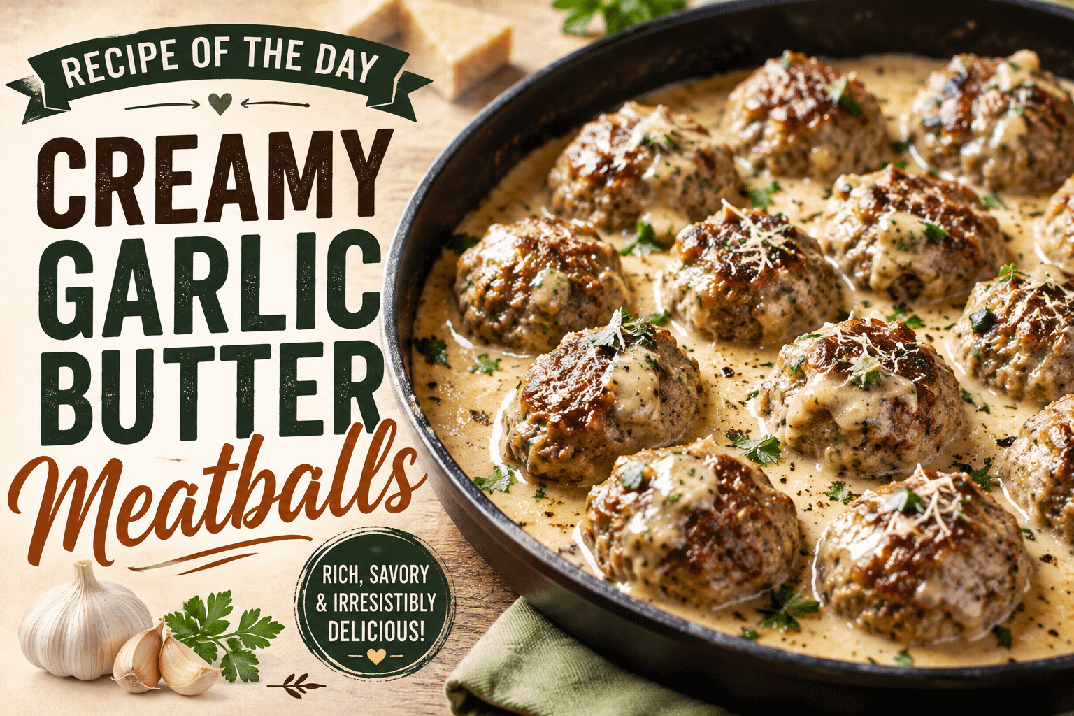 Recipe of the Day: Creamy Garlic Butter Meatballs 1 7b1c0008 670a 45ad 8999 65b4d1e866e7