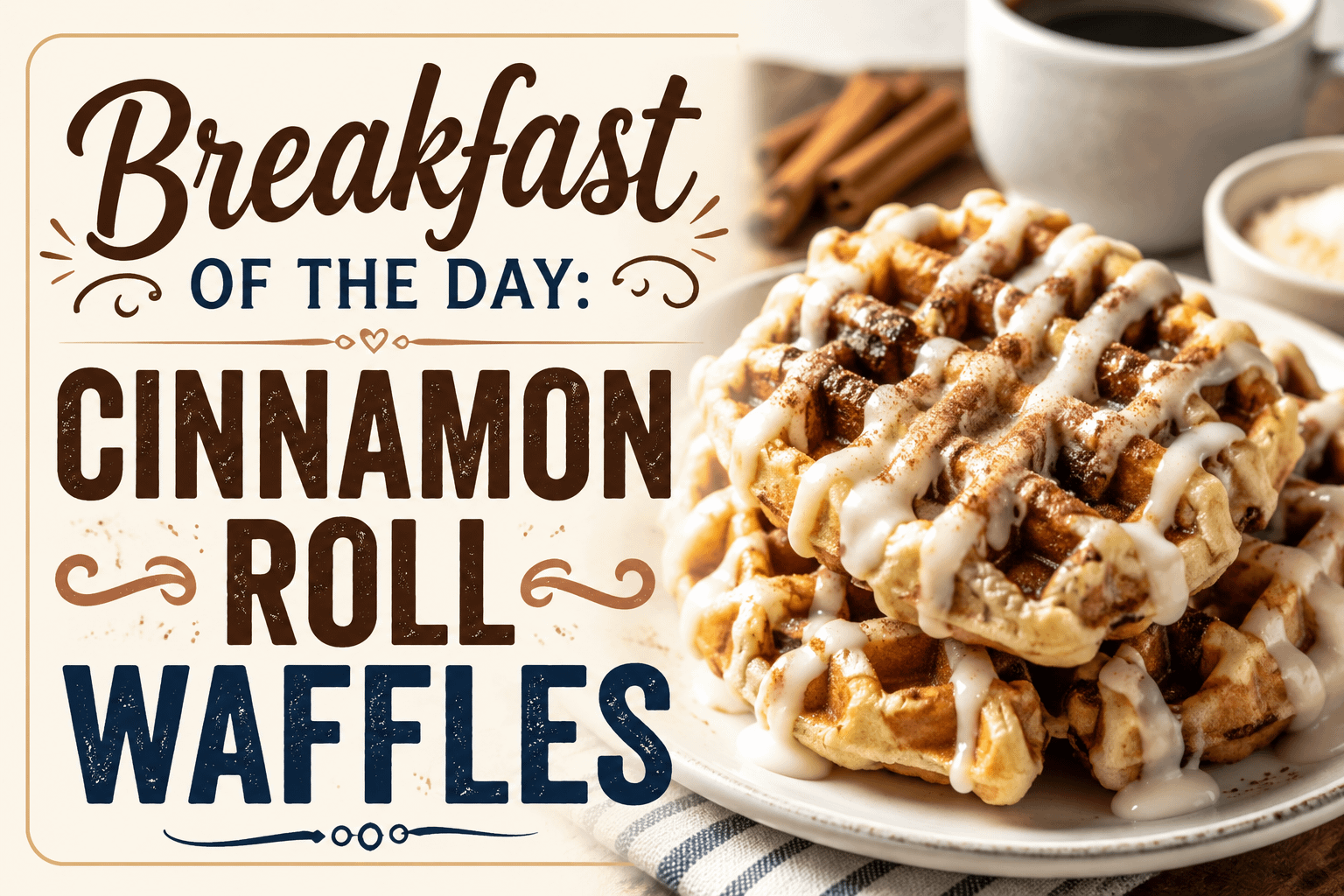 Breakfast of the Day: Cinnamon Roll Waffles 10 Breakfast of the Day: Cinnamon Roll Waffles
