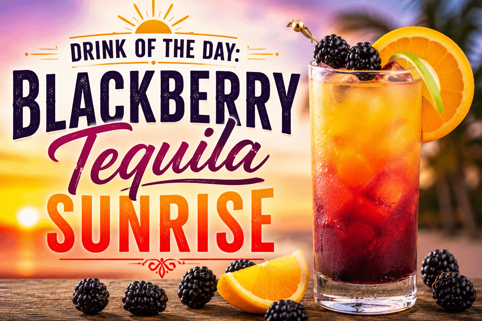 Drink of the Day: Blackberry Tequila Sunrise 5 Drink of the Day: Blackberry Tequila Sunrise