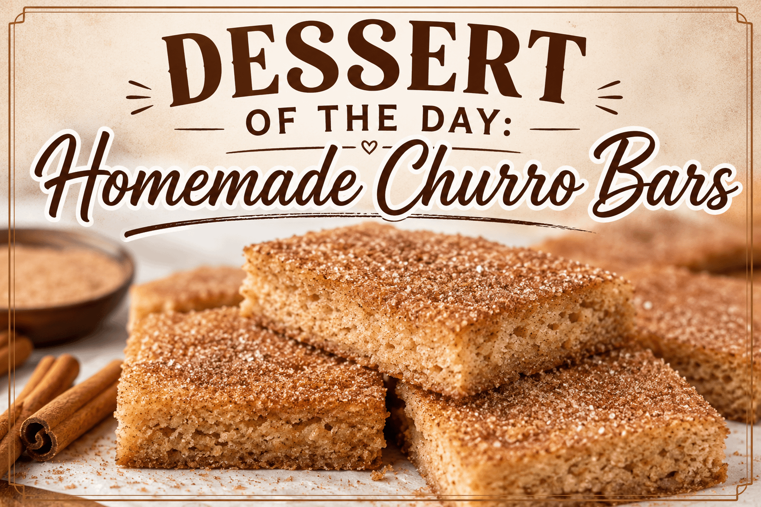 Dessert of the Day: Homemade Churro Bars 7 Dessert of the Day: Homemade Churro Bars