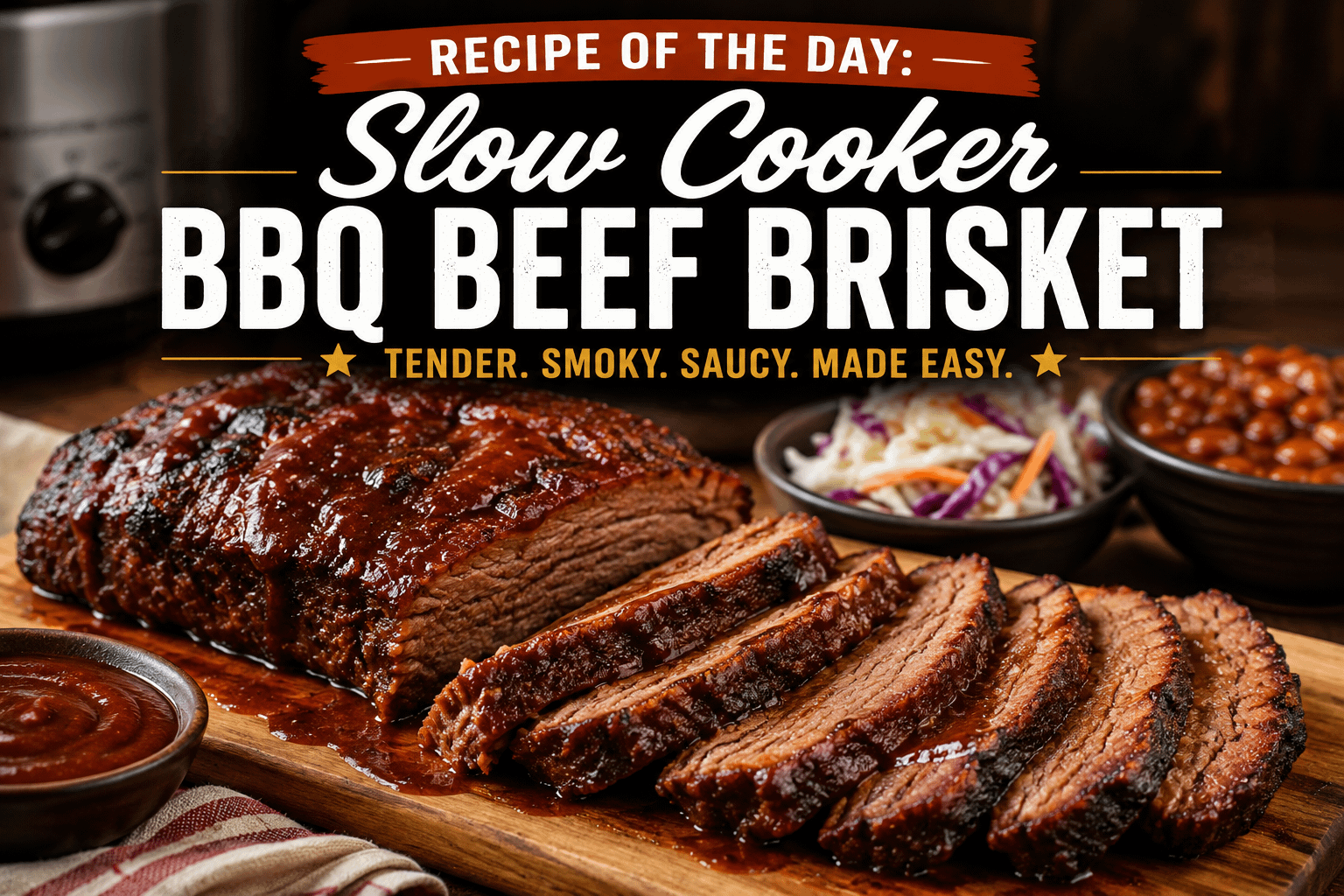 Recipe of the Day: Slow Cooker BBQ Beef Brisket 9 Recipe of the Day: Slow Cooker BBQ Beef Brisket
