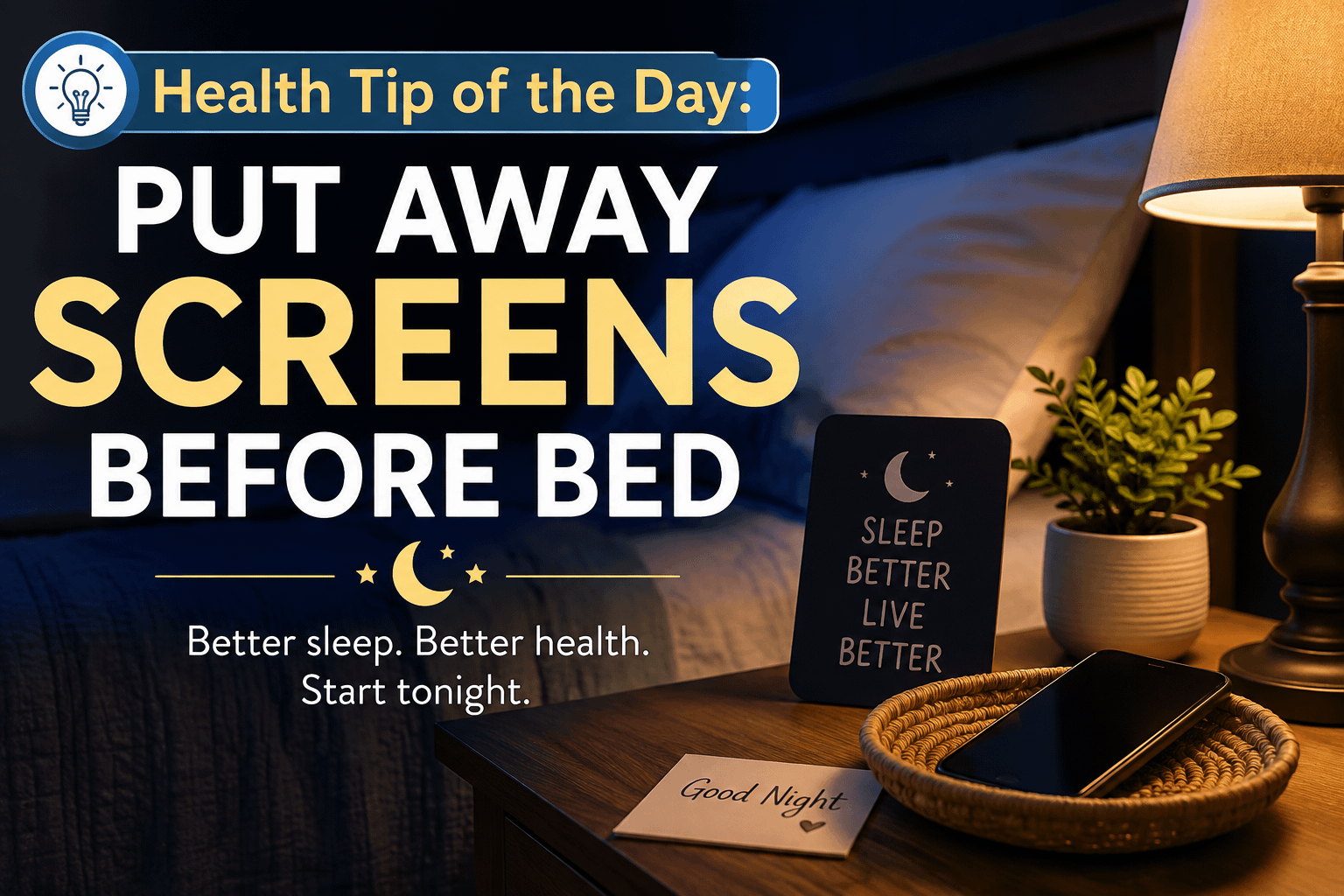 Health Tip of the Day: Put Away Screens Before Bed