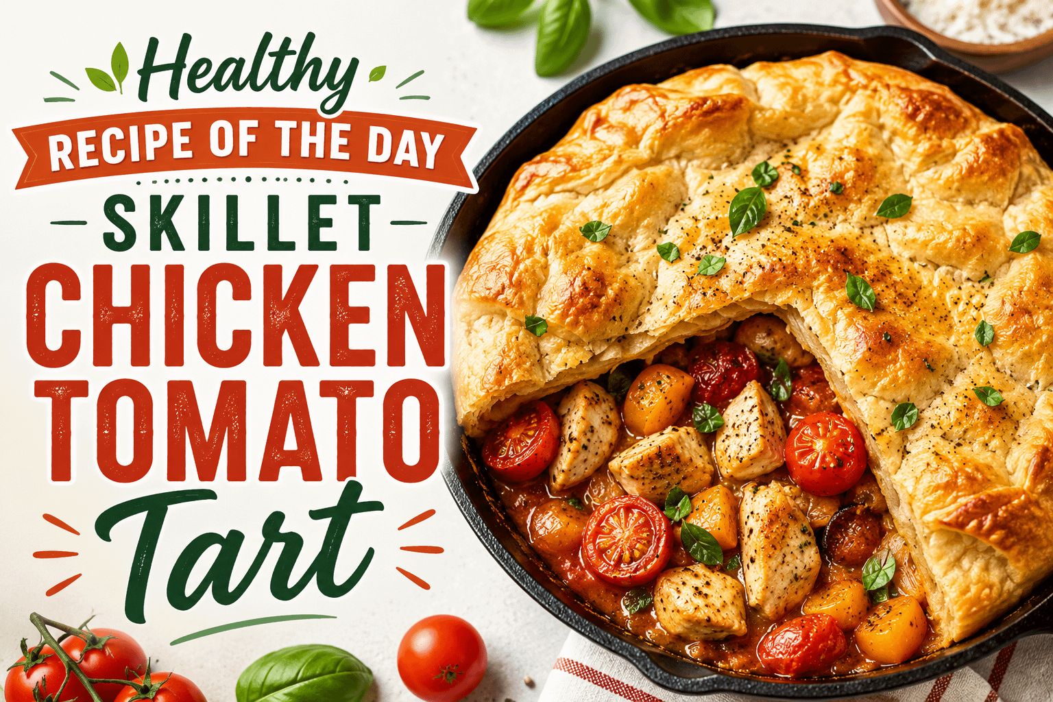 Healthy Recipe of the Day: Skillet Chicken Tomato Tart 4 Healthy Recipe of the Day: Skillet Chicken Tomato Tart