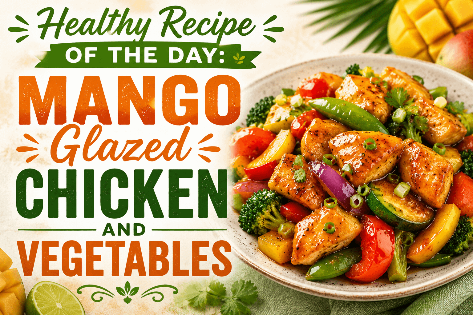 Healthy Recipe of the Day: Mango Glazed Chicken and Vegetables 8 Healthy Recipe of the Day: Mango Glazed Chicken and Vegetables