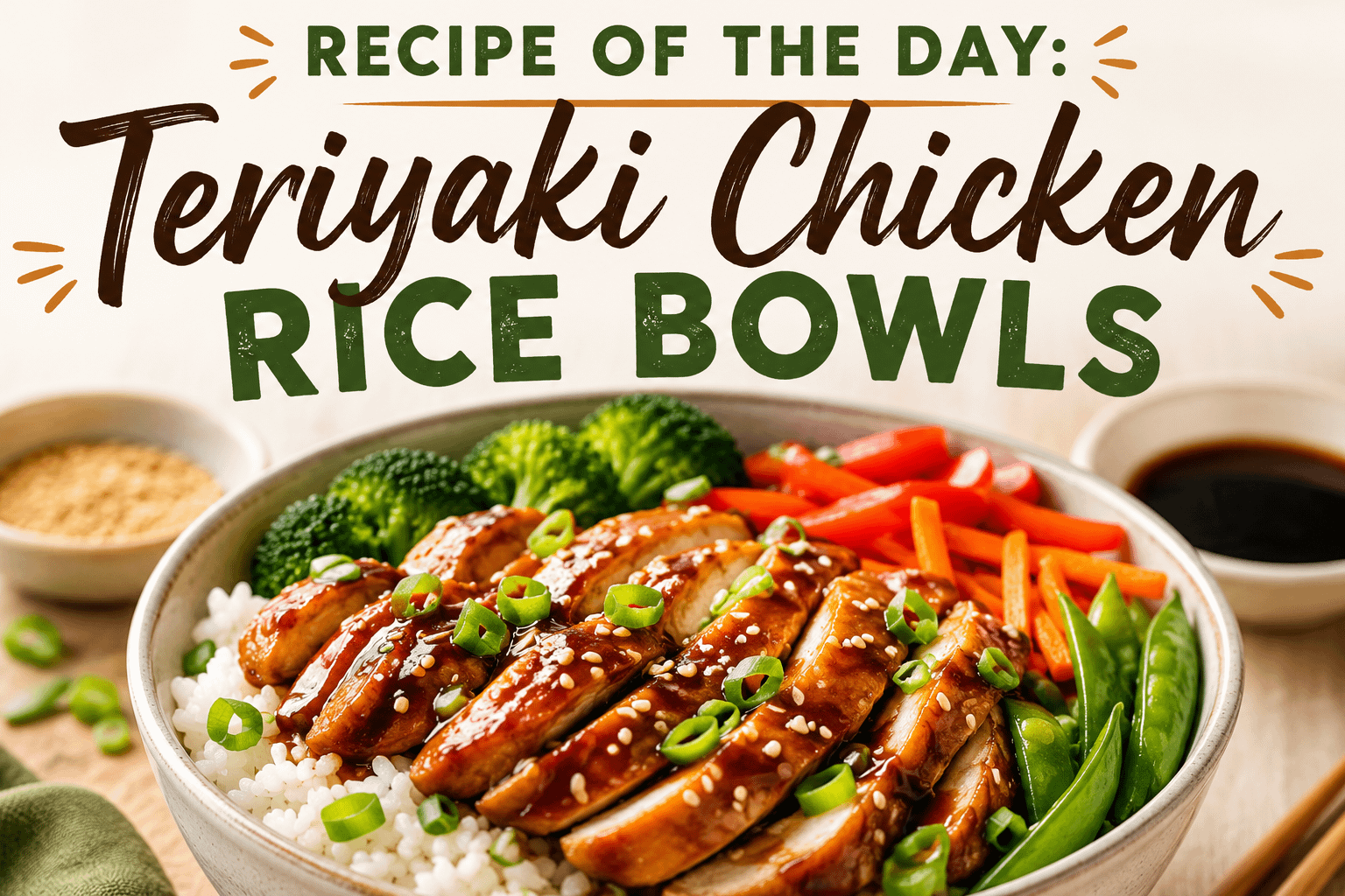 Recipe of the Day: Teriyaki Chicken Rice Bowls 5 Recipe of the Day: Teriyaki Chicken Rice Bowls