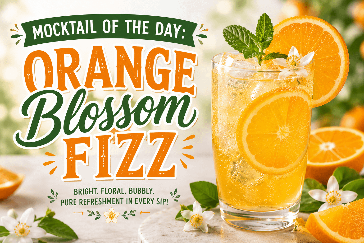 Mocktail of the Day: Orange Blossom Fizz 8 Mocktail of the Day: Orange Blossom Fizz