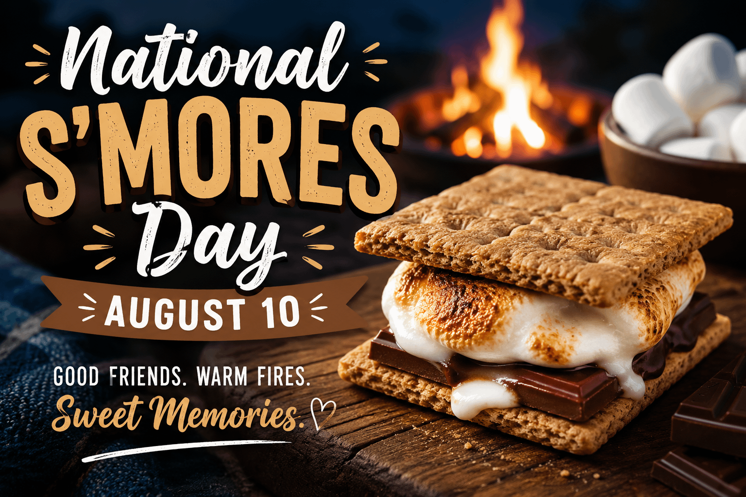 National S’mores Day – August 10: Celebrating a Sweet American Campfire Tradition 1 e066ee13 ec0d 4e8a bbcd 4ebea92f6731