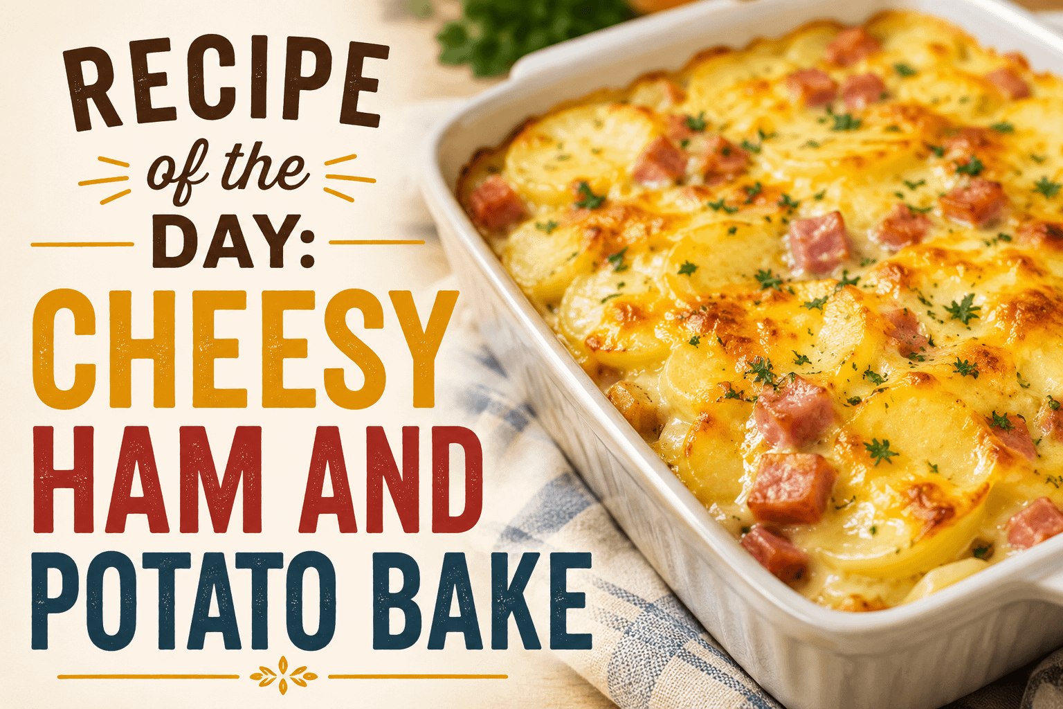 Recipe of the Day: Cheesy Ham and Potato Bake 9 Recipe of the Day: Cheesy Ham and Potato Bake