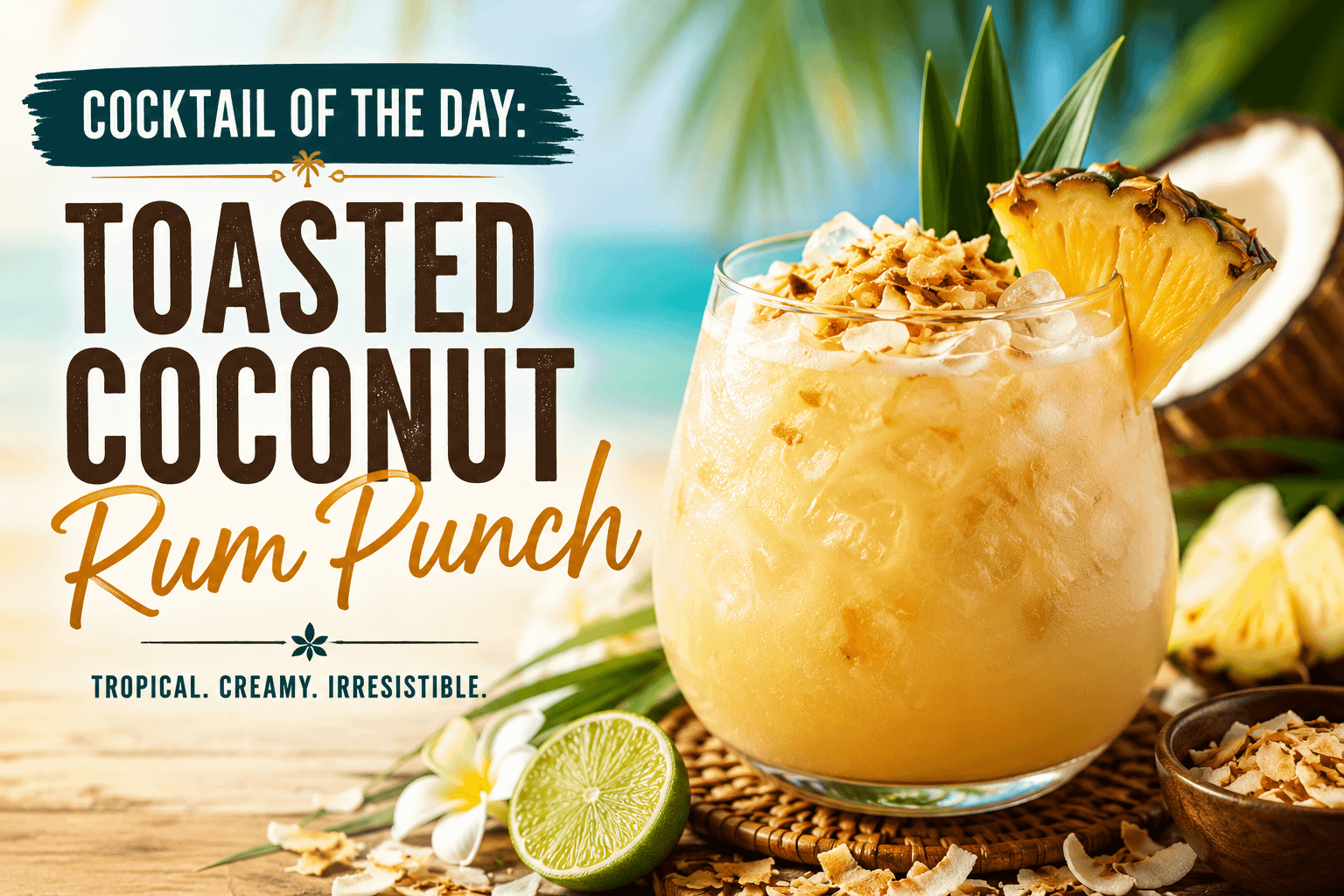 Cocktail of the Day: Toasted Coconut Rum Punch 1 ffc23e18 94e1 438d 90e5 d406a8ec31a5