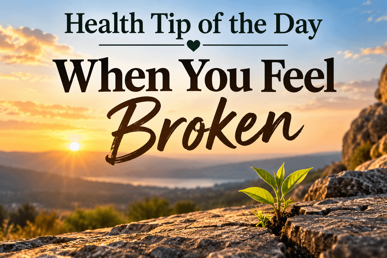 Health Tip of the Day: When You Feel Broken 7 Health Tip of the Day: When You Feel Broken