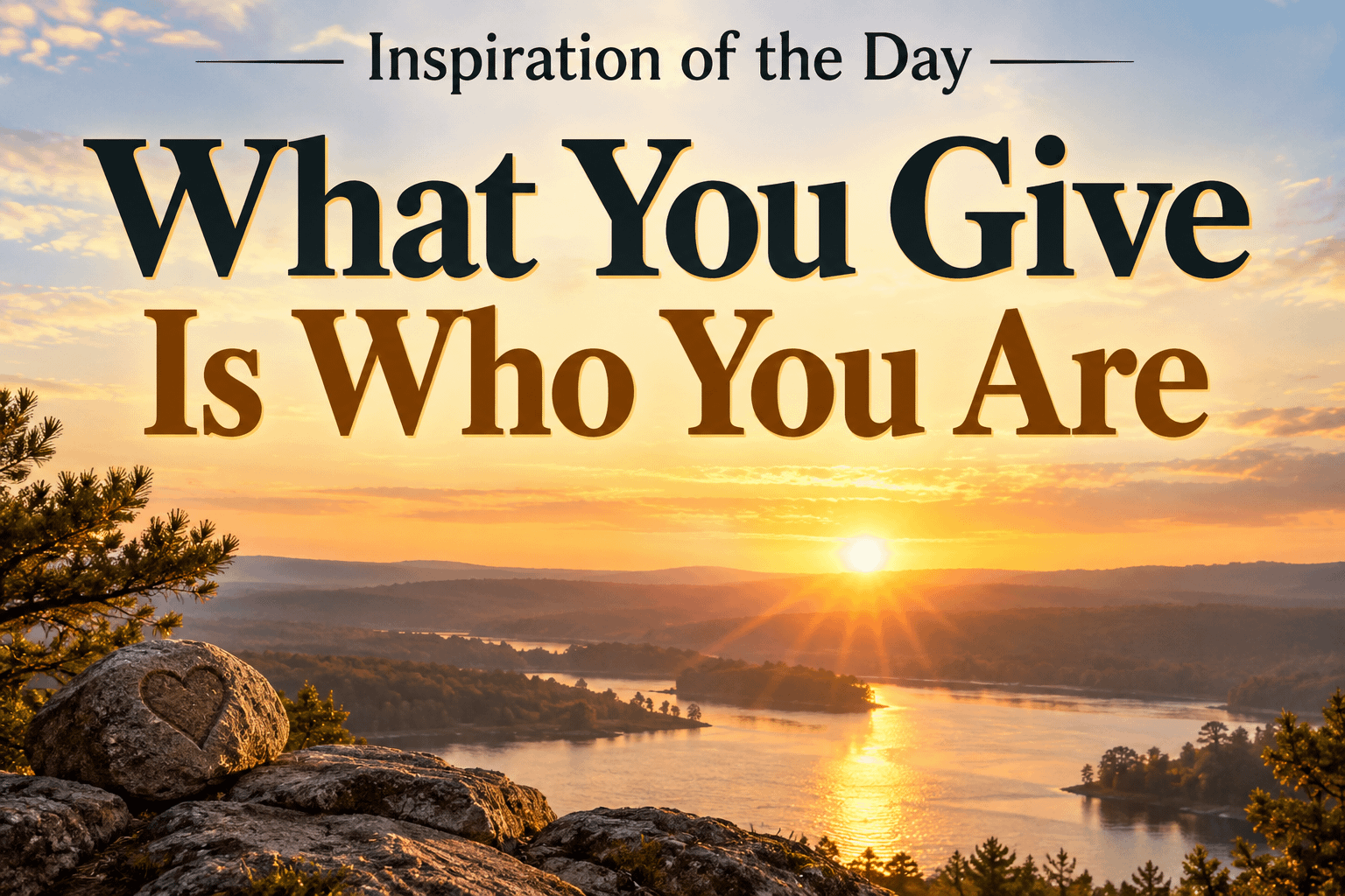 Inspiration of the Day: What You Give Is Who You Are 14 Inspiration of the Day: What You Give Is Who You Are