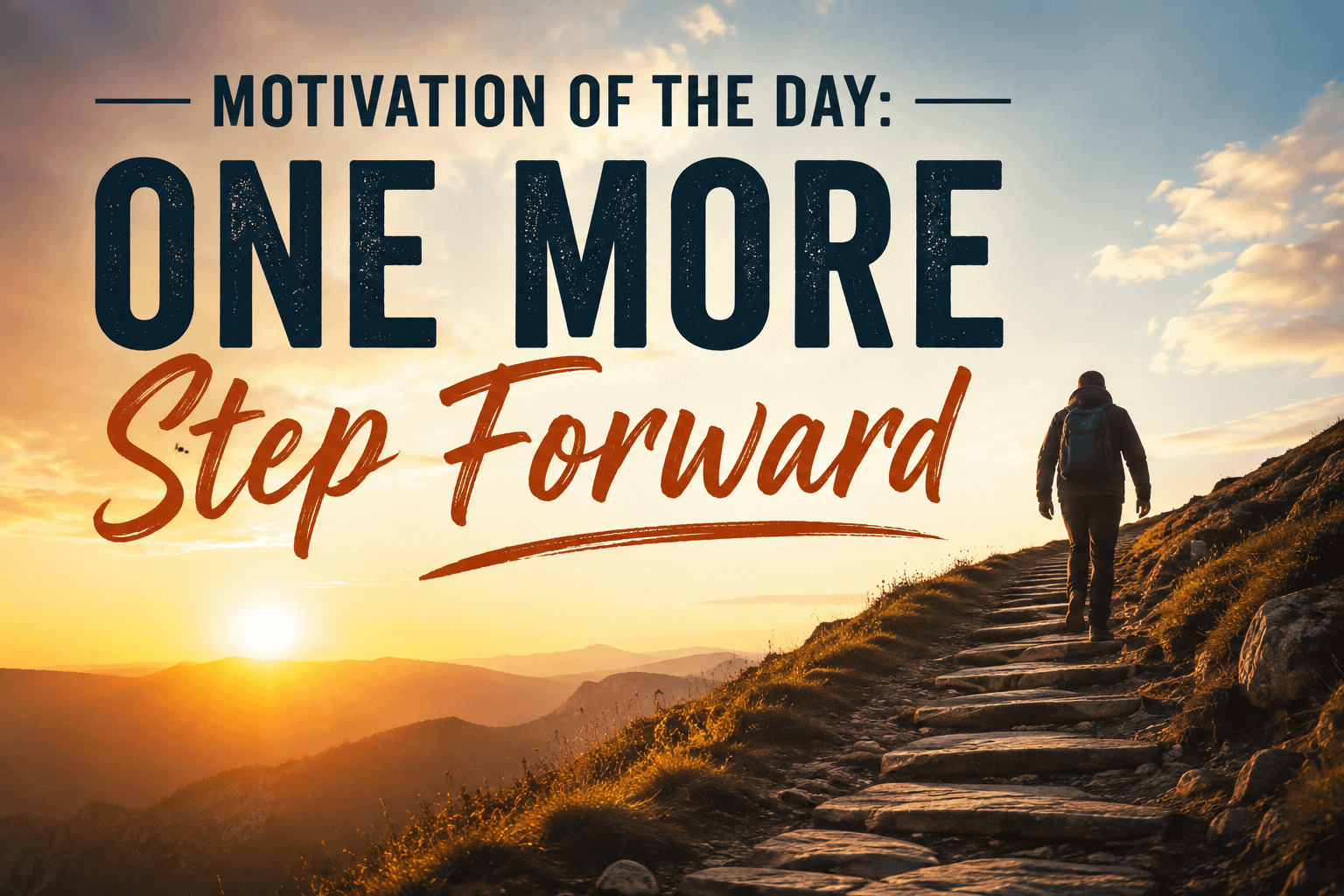 Motivation of the Day: One More Step Forward 13 Motivation of the Day: One More Step Forward