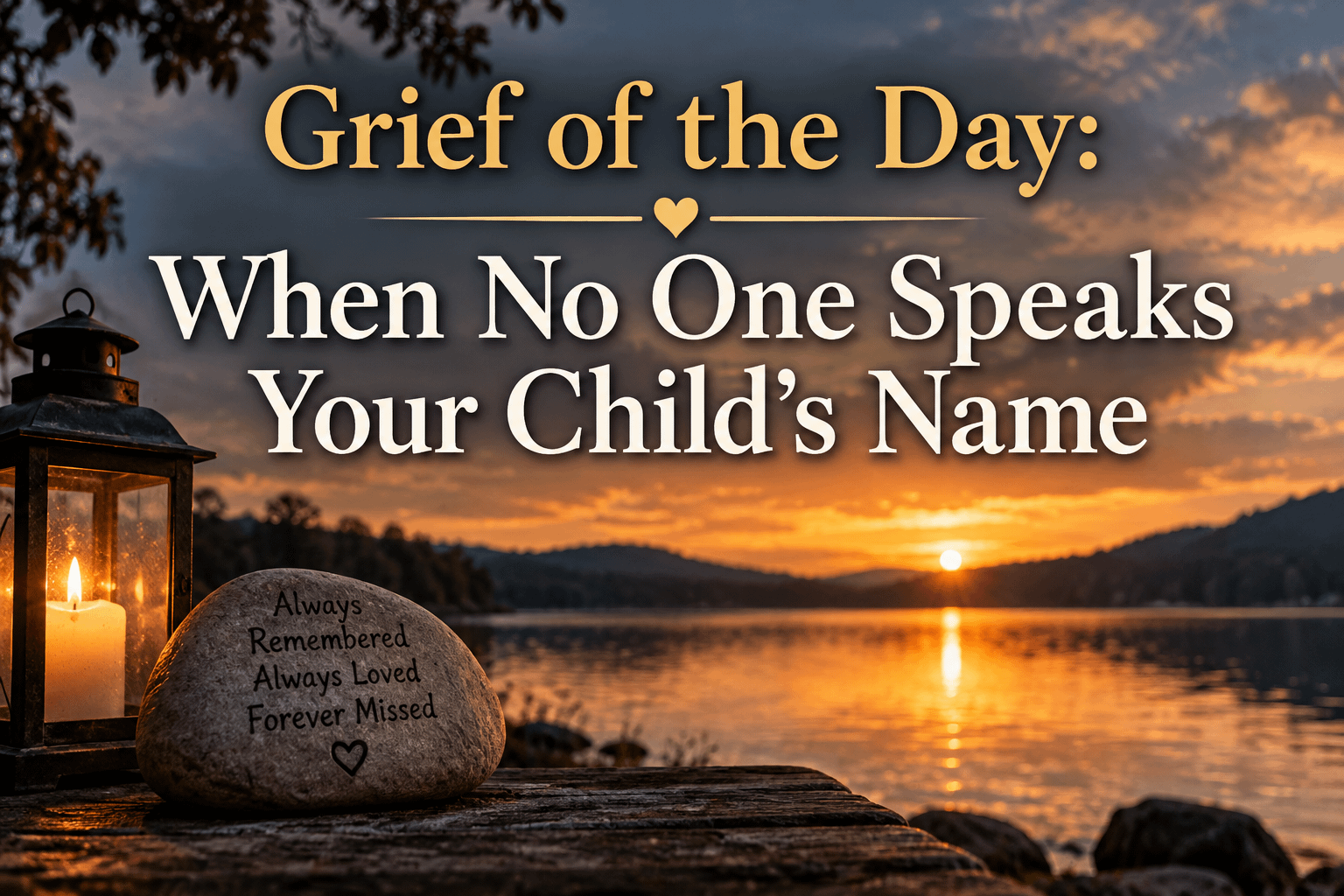 Grief of the Day: When No One Speaks Your Child’s Name 2 Grief of the Day: When No One Speaks Your Child’s Name