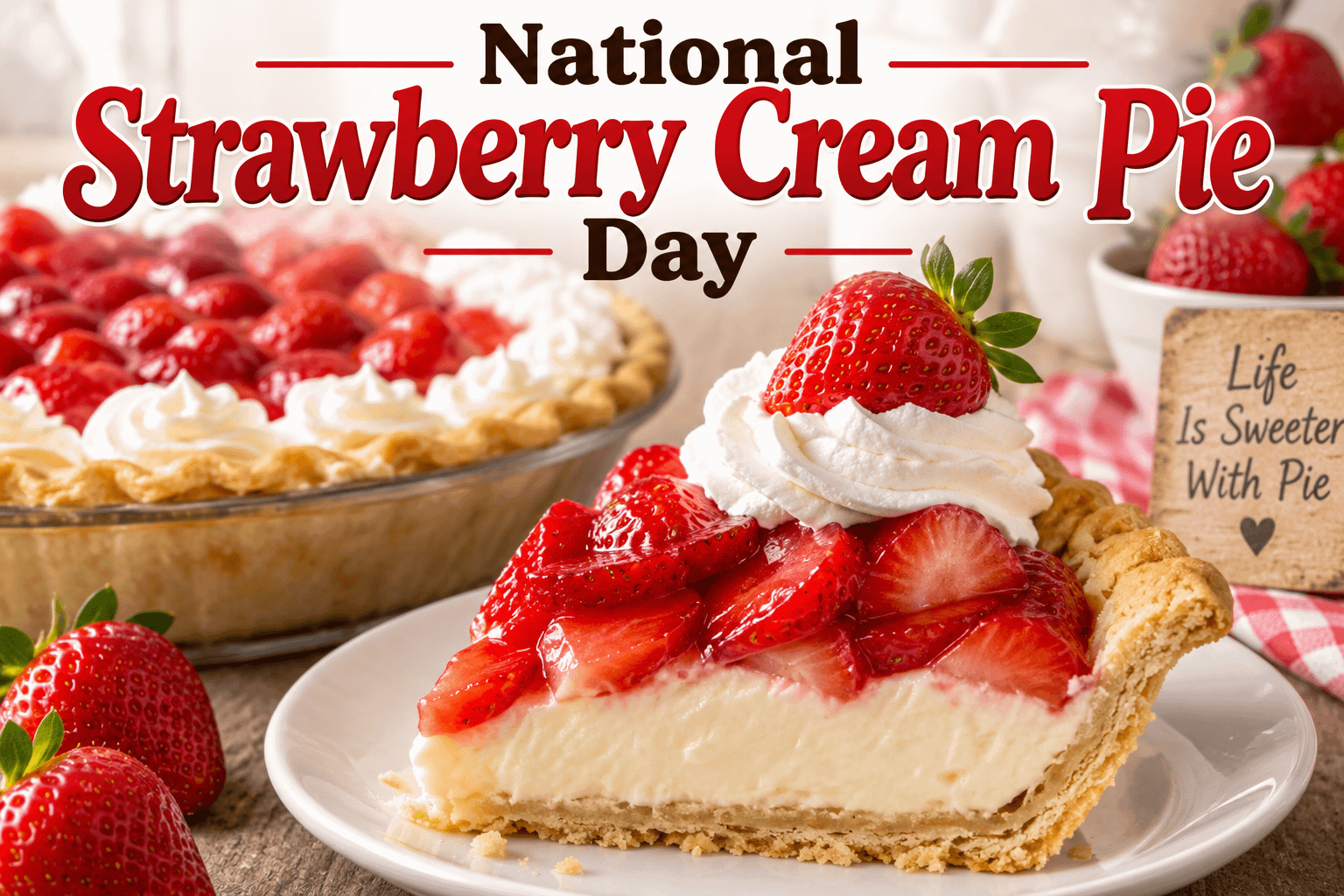National Strawberry Cream Pie Day: A Sweet Celebration of Strawberries and Cream 6 National Strawberry Cream Pie Day: A Sweet Celebration of Strawberries and Cream