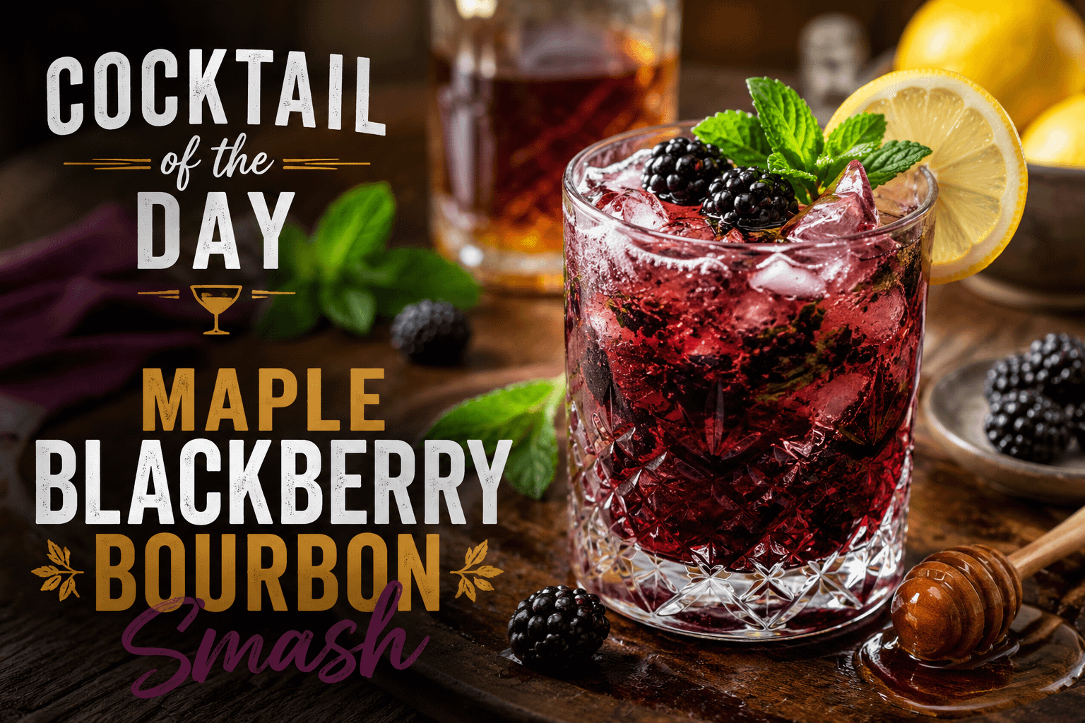 Cocktail of the Day: Maple Blackberry Bourbon Smash 1 5e170ede 62e5 4d05 a423 a85b6f994cb4