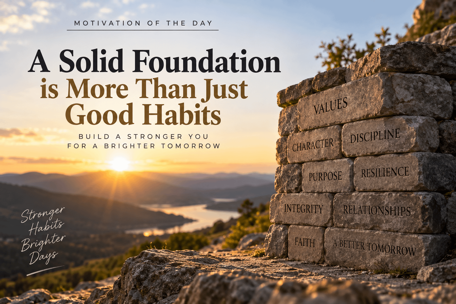 Motivation of the Day: A Solid Foundation Is More Than Just Good Habits