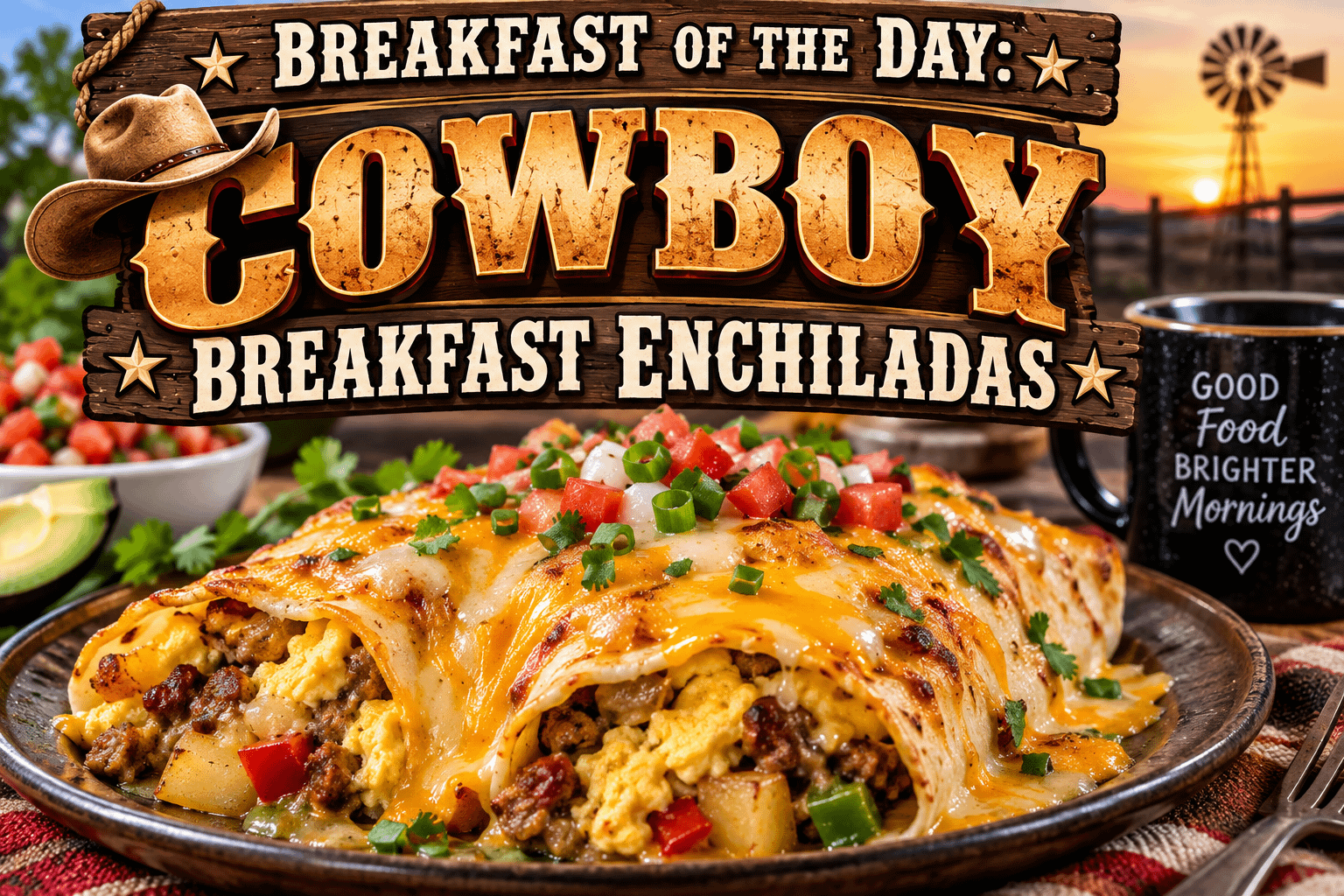 Breakfast of the Day: Cowboy Breakfast Enchiladas 5 Breakfast of the Day: Cowboy Breakfast Enchiladas
