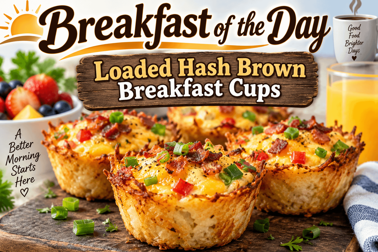 Breakfast of the Day: Loaded Hash Brown Breakfast Cups 7 Breakfast of the Day: Loaded Hash Brown Breakfast Cups