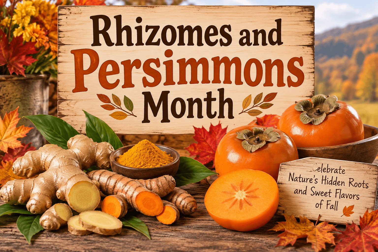 Rhizomes and Persimmons Month: Celebrating the Hidden Roots and Sweet Flavors of Fall 1 b996f06f 6c5d 483c 873b 06e2bf3bf34c