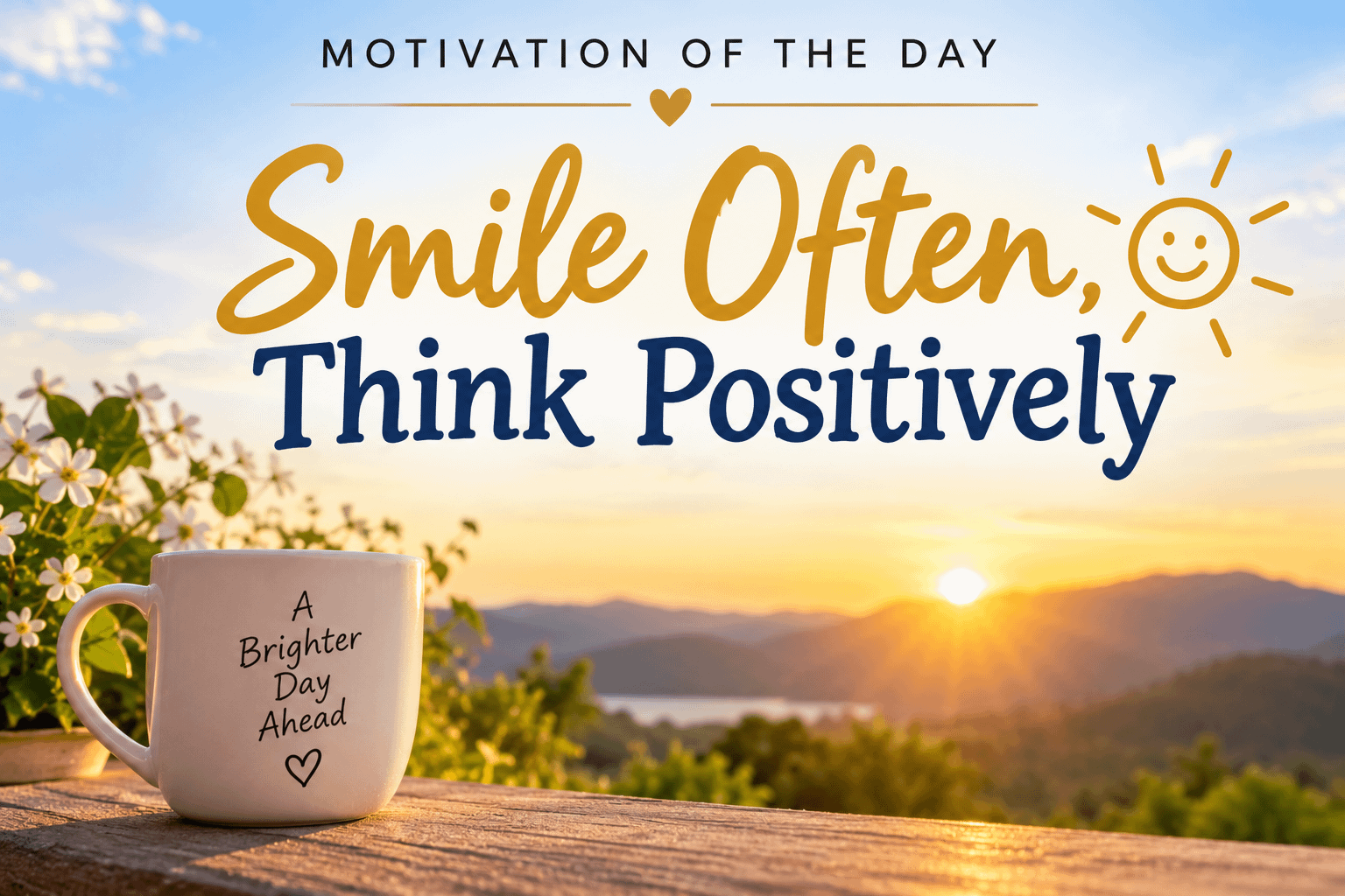 Motivation of the Day: Smile Often, Think Positively 14 Motivation of the Day: Smile Often, Think Positively