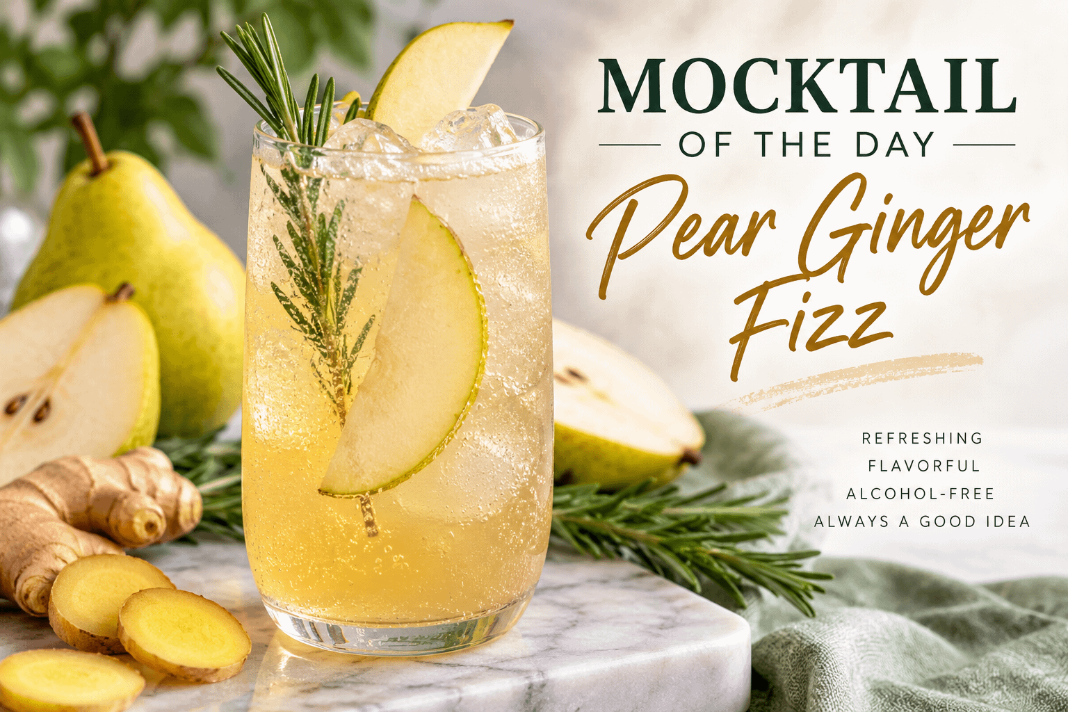 Mocktail of the Day: Pear Ginger Fizz 1 ecf685ec dcde 4f22 962f 00f7872b197e