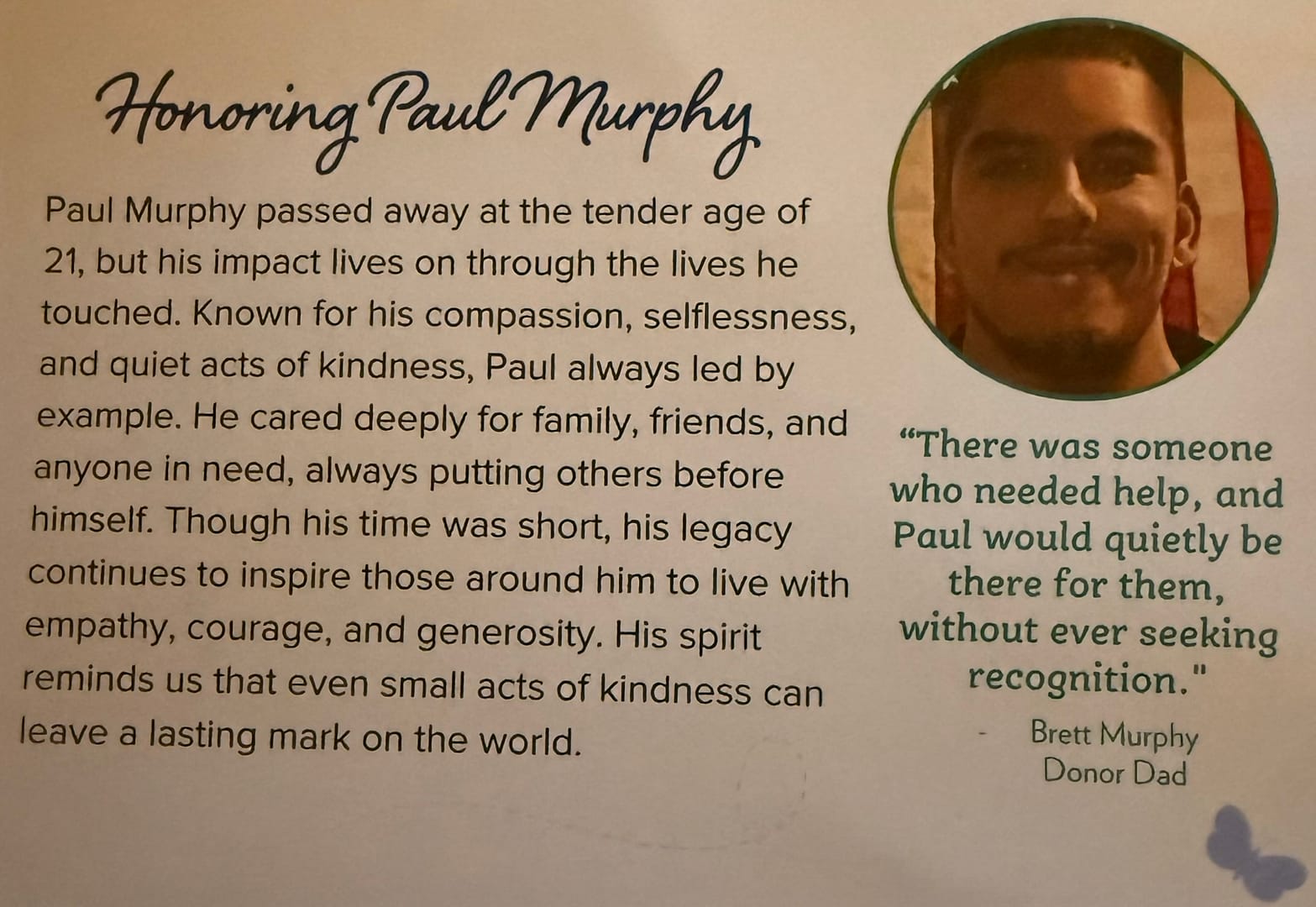 Honoring Paul Murphy - A Life That Continues to Inspire 1 IMG 4223