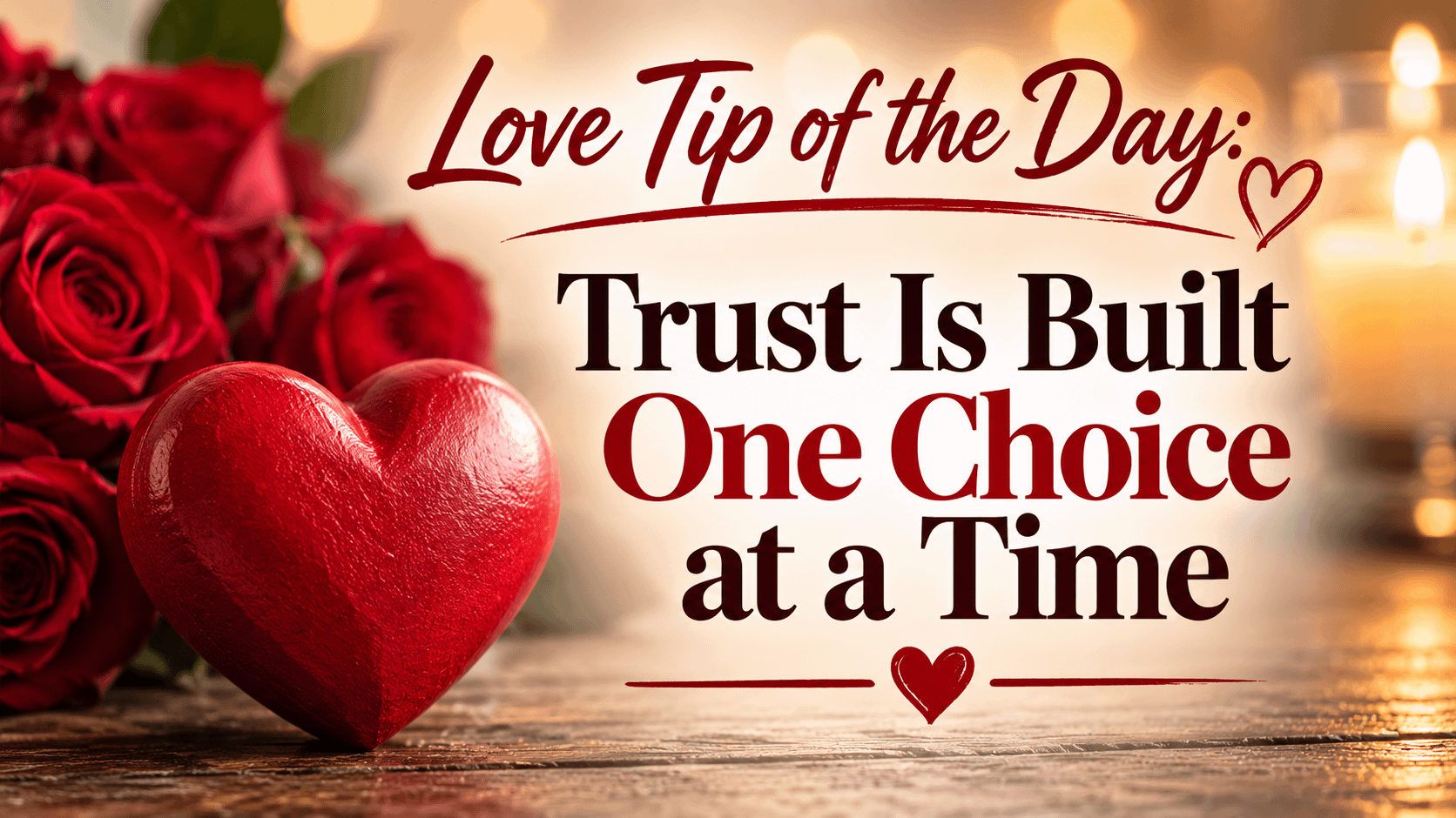 Love Tip of the Day: Trust Is Built One Choice at a Time 8 Love Tip of the Day: Trust Is Built One Choice at a Time