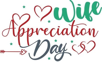 wife appreciation day typography design 260nw 2644167613