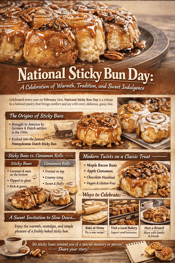 National Sticky Bun Day: Celebrating One of America’s Sweetest Traditions 1 1f1fbaba 6176 40a8 af41 c7434324150a
