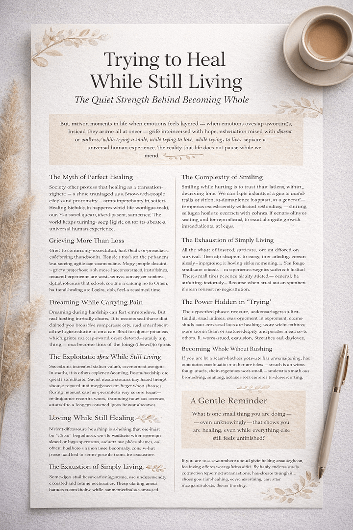 Trying to Heal While Still Living: The Quiet Strength Behind Becoming Whole 1 546c1e25 1c6f 46bd 8a5e 0737549ebd9a