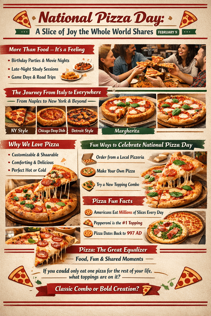 🍕 National Pizza Day: A Slice of Joy the Whole World Shares 1 f05337ac a245 4133 a4fe 118e5cfdd34a