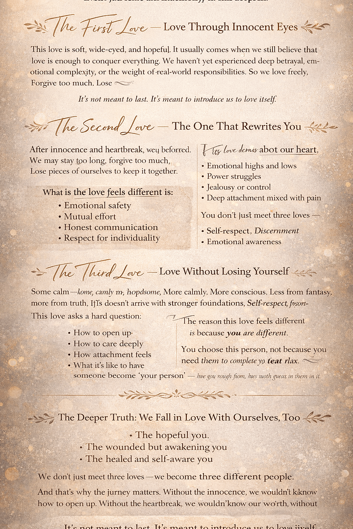 Why We Fall in Love with Three People in Our Lifetime 7 Why We Fall in Love with Three People in Our Lifetime