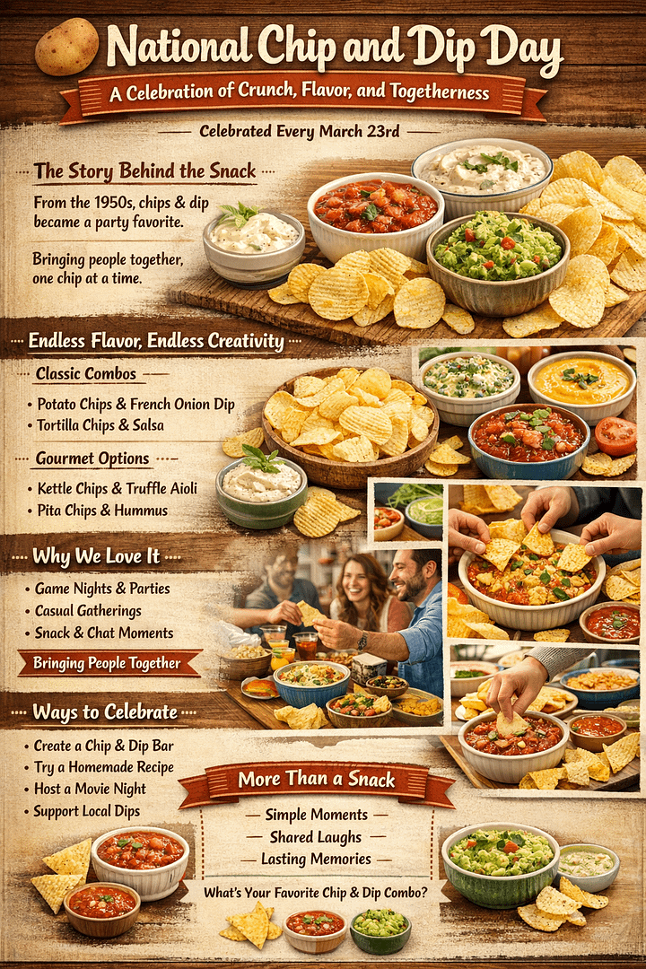 National Chip and Dip Day: A Celebration of Crunch, Flavor, and Togetherness 1 6d588842 a722 4d68 a269 d7399416a5b6