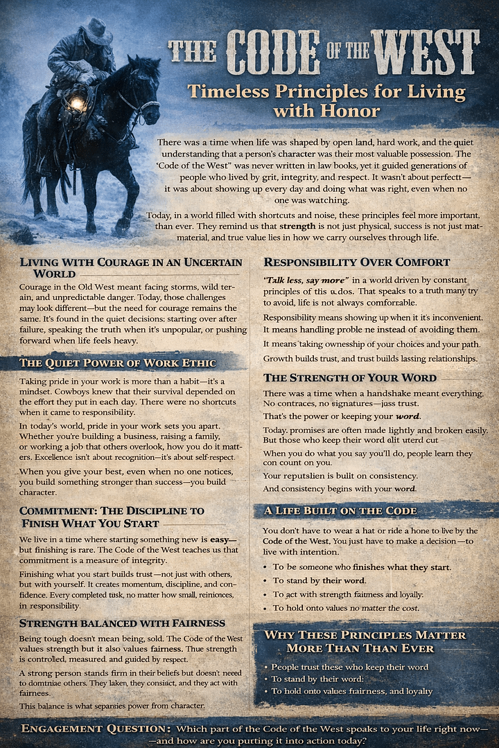 The Code of the West: Timeless Principles for Living with Honor 1 1659d67d 96a2 4a5e bea8 e2c474fb0d7d