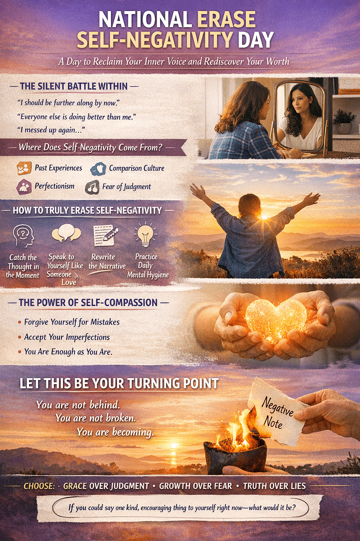 National Erase Self-Negativity Day - A Day to Reclaim Your Inner Voice and Rediscover Your Worth 6 National Erase Self-Negativity Day – A Day to Reclaim Your Inner Voice and Rediscover Your Worth