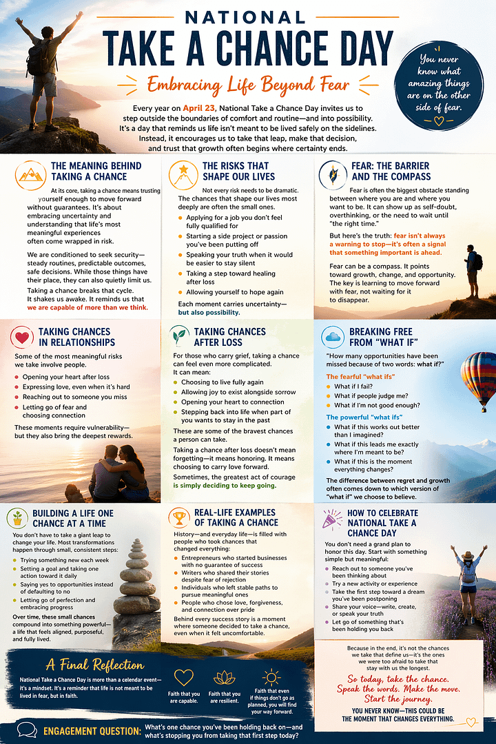 National Take a Chance Day: Embracing Life Beyond Fear 1 69890579 cb4a 43f8 9be2 2de8fd5358a2