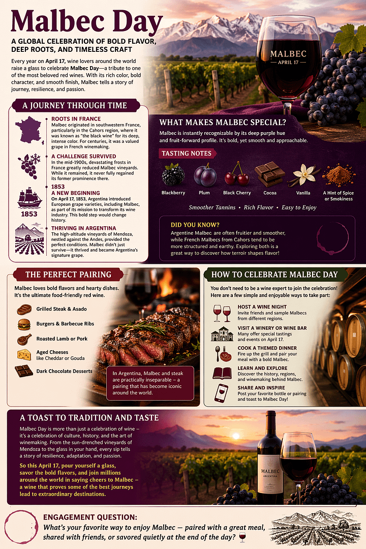 Malbec Day: A Global Celebration of Bold Flavor, Deep Roots, and Timeless Craft 1 98c42054 8a59 472c ae39 f2d73851d081