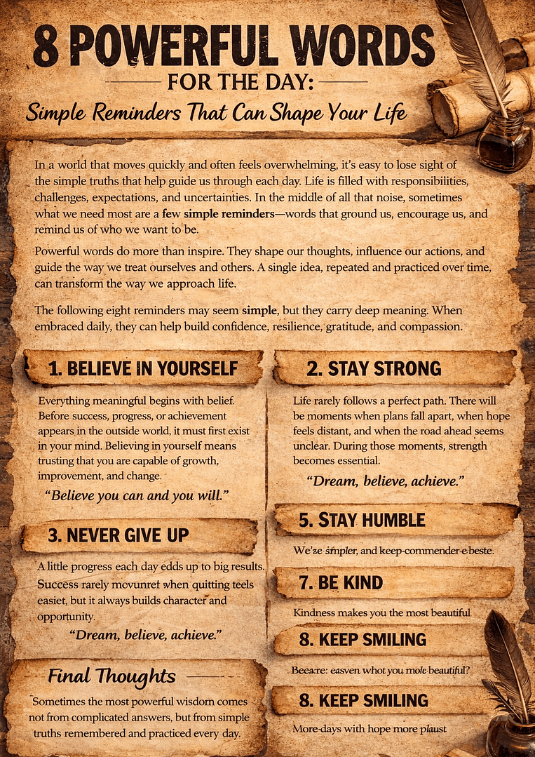 8 Powerful Sayings for the Day: Simple Reminders That Can Shape Your Life 1 844f7c33 6f50 4192 8dae 3d062e9a95be 1