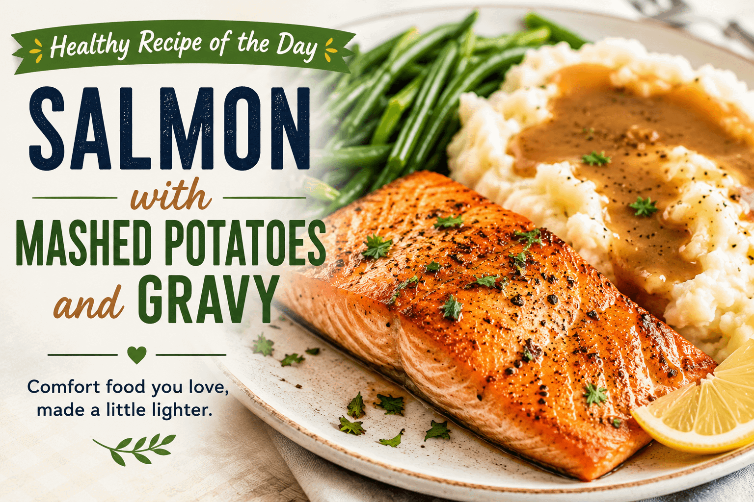 Healthy Recipe of the Day: Salmon with Mashed Potatoes and Gravy 1 65e6d752 0c10 4778 8f6f 59e48b40f376