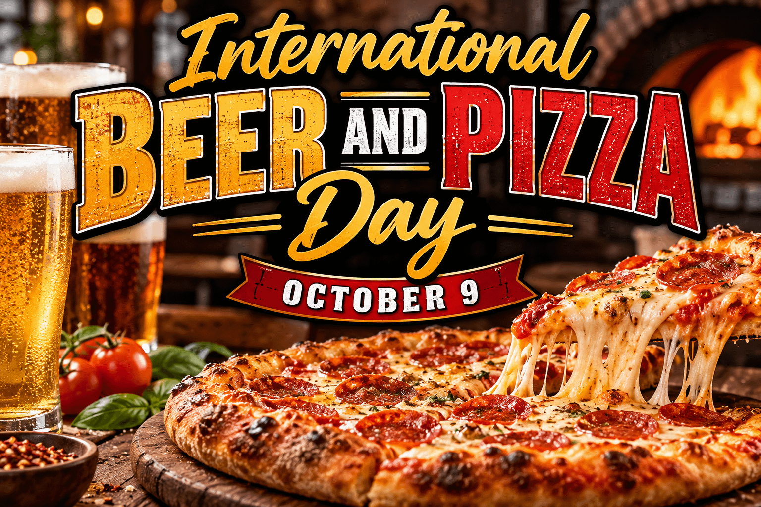 International Beer and Pizza Day — October 9
