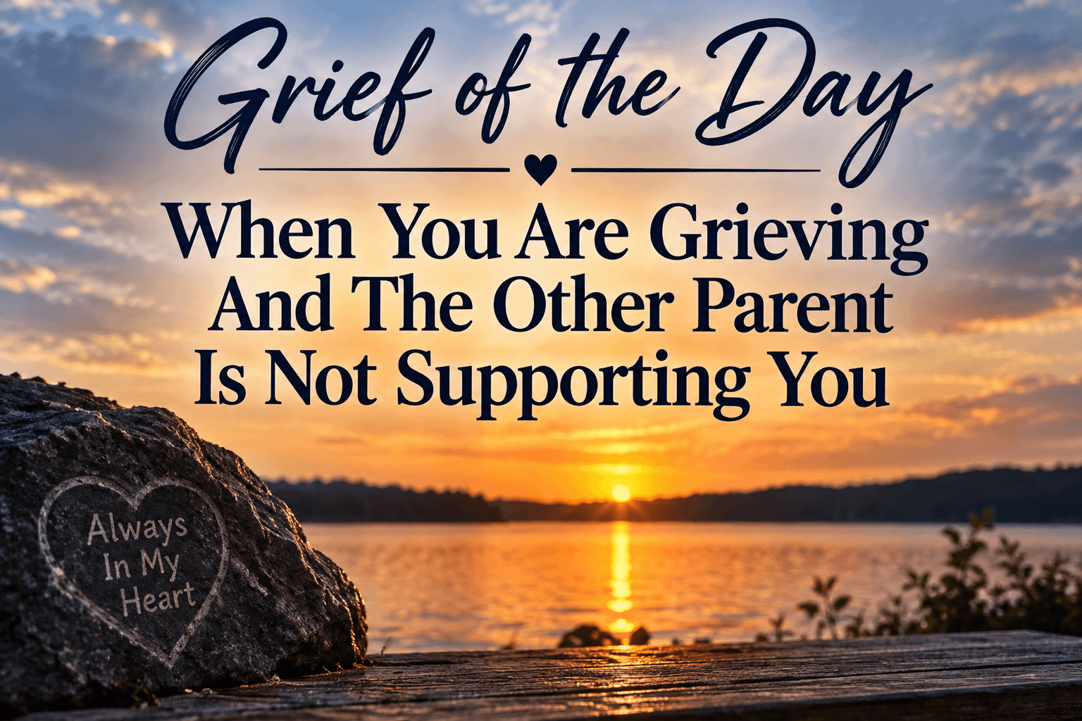 Grief of the Day: When You Are Grieving and the Other Parent Is Not Supporting You 2 Grief of the Day: When You Are Grieving and the Other Parent Is Not Supporting You