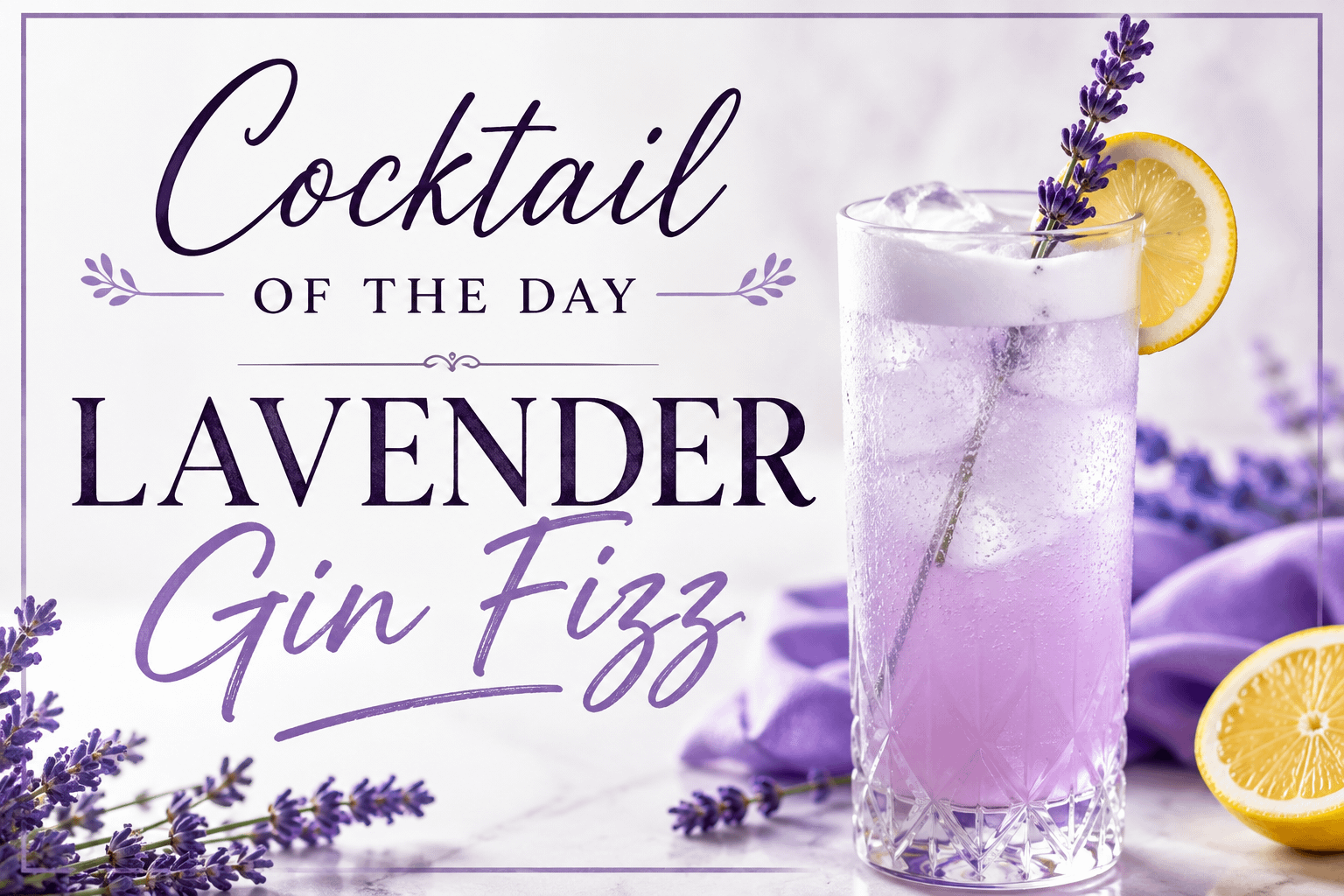 Cocktail of the Day: Lavender Gin Fizz 1 a3a9242e 3cda 4990 a01f 709bcbfdd54b