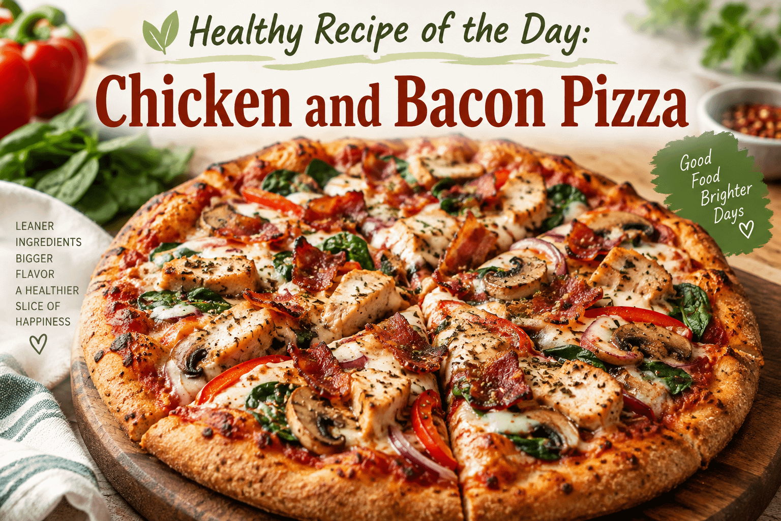 Healthy Recipe of the Day: Chicken and Bacon Pizza 1 4fda6c2b 7a32 46a5 9468 9499b3d3cba8