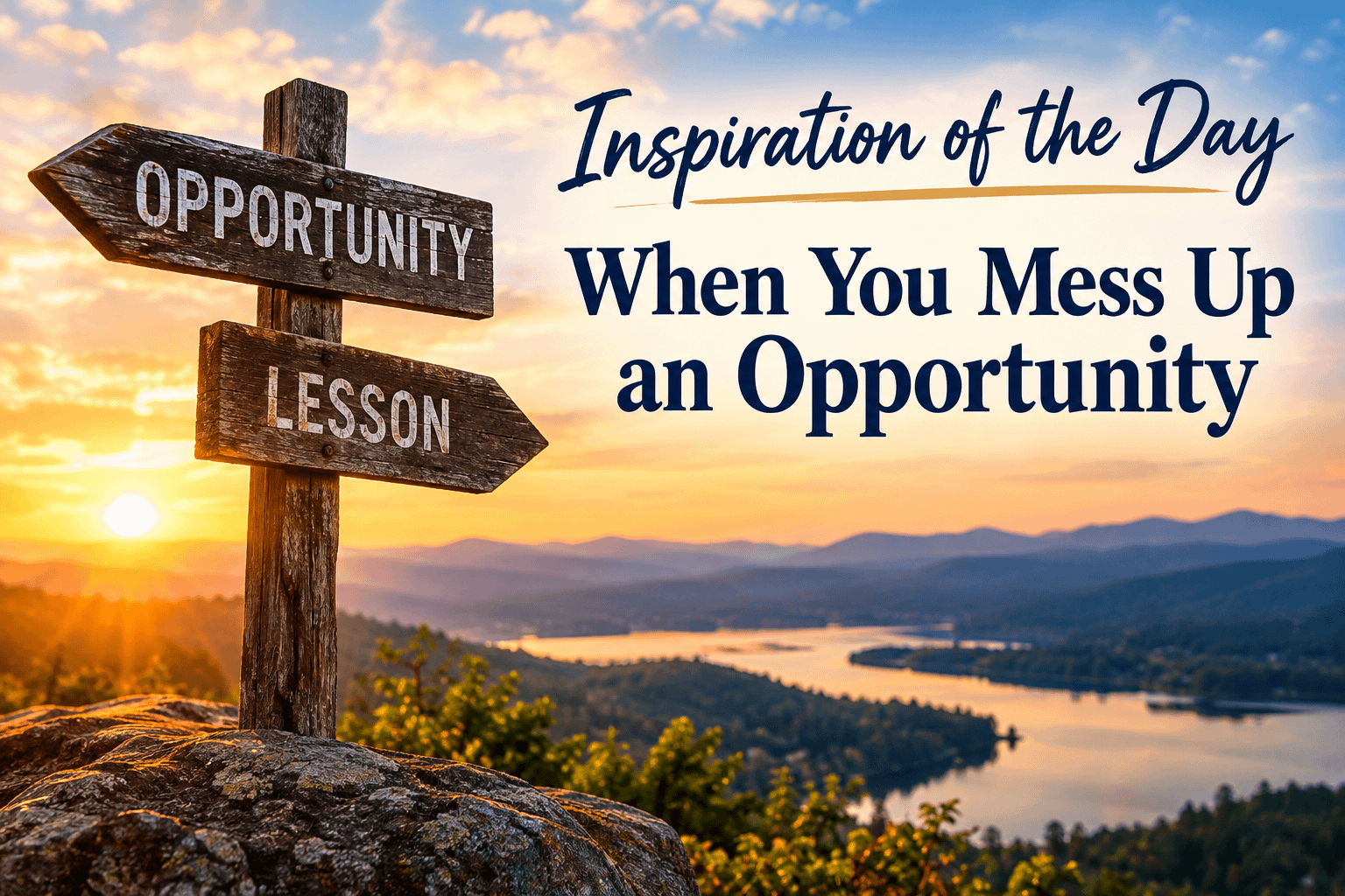 Inspiration of the Day: When You Mess Up an Opportunity 4 Inspiration of the Day: When You Mess Up an Opportunity